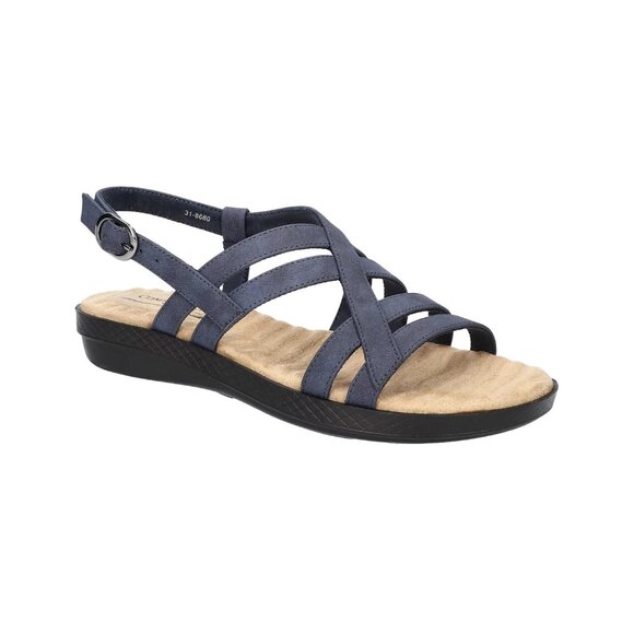 Easy Street Women's Lobo Comfort Sandals Navy 8M - Picture 1 of 5